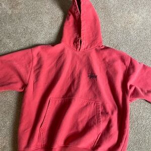 Stussy Vibrant Red Pullover Hoodie